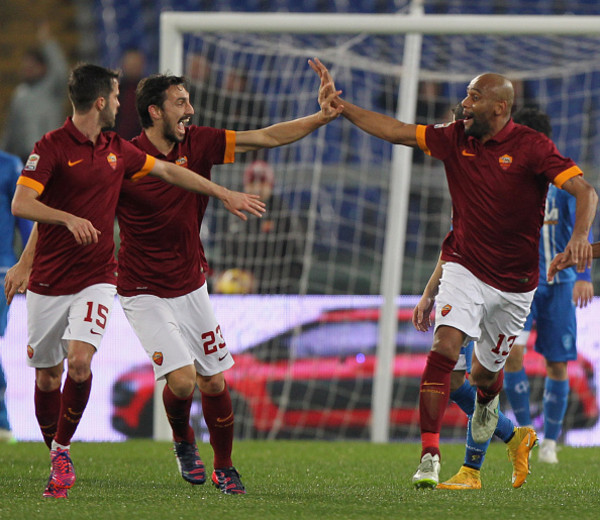 maicon-festeggia-roma-empoli-31-01-2015