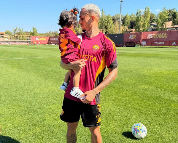 wesley-allenamento-figlia-trigoria